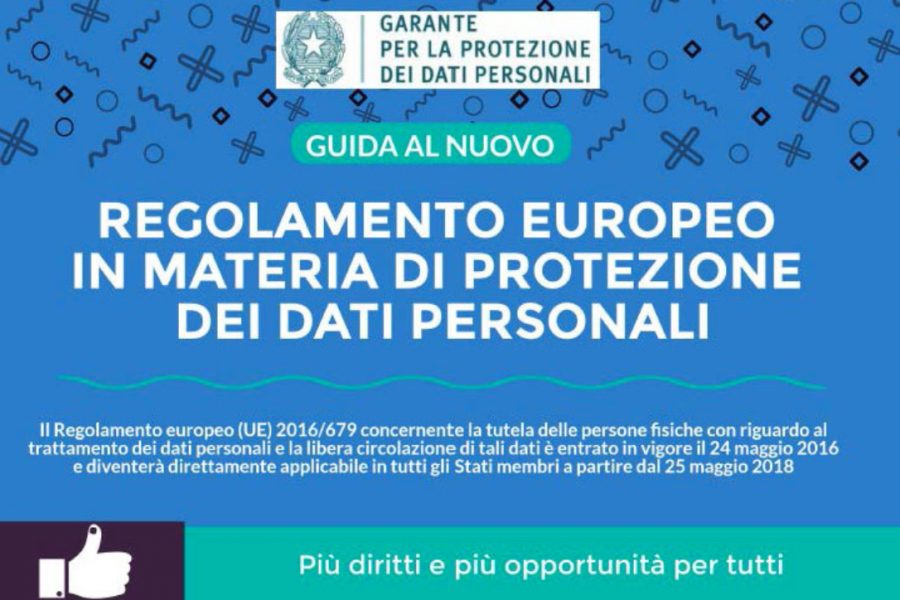 Nuovo Regolamento Generale sulla Protezione dei Dati Personali “GDPR”